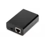 DIGITUS Gigabit PoE+ Splitter, 10/100/1000 Mbit/s, 24 W Eingang: 802.3at PoE, Ausgang: 5V/2A, 9V/2A, 12V/2A, Kunststoffgehäuse, schwarz