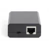 DIGITUS Gigabit PoE+ Splitter, 10/100/1000 Mbit/s, 24 W Eingang: 802.3at PoE, Ausgang: 5V/2A, 9V/2A, 12V/2A, Kunststoffgehäuse, schwarz