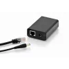DIGITUS Gigabit PoE+ Splitter, 10/100/1000 Mbit/s, 24 W Eingang: 802.3at PoE, Ausgang: 5V/2A, 9V/2A, 12V/2A, Kunststoffgehäuse, schwarz