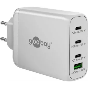 Goobay Ladegerät 65556 Indoor AC Schnellladegerät für Laptop Smartphone
