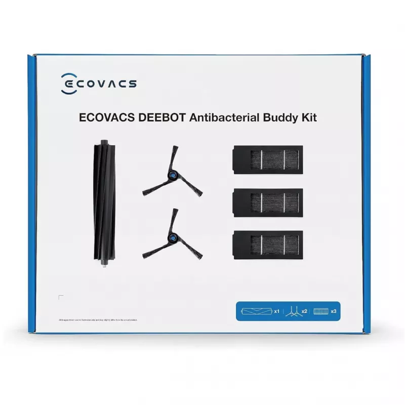 Zubehörkit Ecovacs DKT060099 für Staubsaugerroboter Schwarz 6 Stück