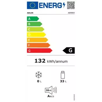 Thermoelektrischer Weinkühler Adler AD 8083 — 12 Flaschen, freistehend, schwarz, 33 L, 12–18 °C