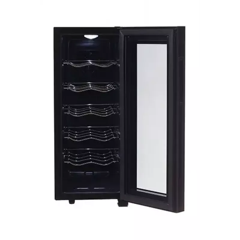 Thermoelektrischer Weinkühler Adler AD 8083 — 12 Flaschen, freistehend, schwarz, 33 L, 12–18 °C