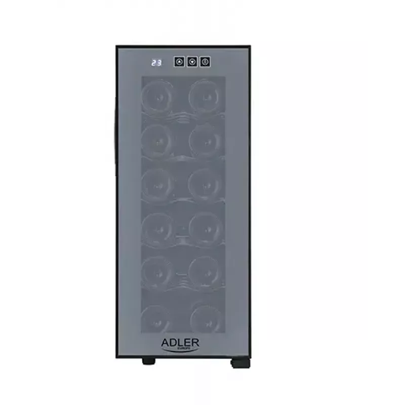 Thermoelektrischer Weinkühler Adler AD 8083 — 12 Flaschen, freistehend, schwarz, 33 L, 12–18 °C