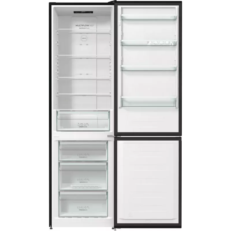 Gorenje NRK6202EBXL4 Kühl-Gefrierkombination Freistehend 331 L Schwarz
