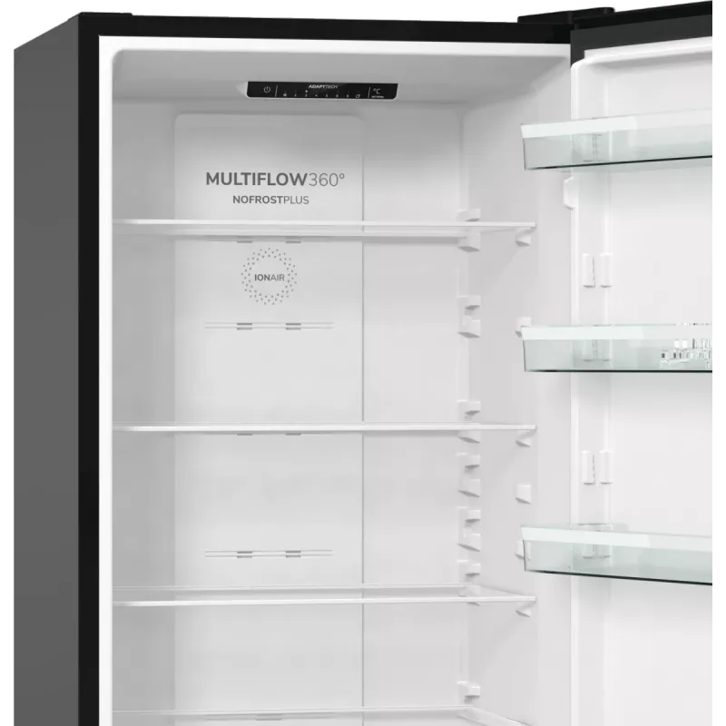 Gorenje NRK6202EBXL4 Kühl-Gefrierkombination Freistehend 331 L Schwarz
