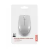 Kabellose Lenovo Compact Maus Arctic Grey — Beidhändig, RF Wireless, 1000 DPI, 3 Tasten, batteriebetrieben