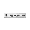 ATEN 2-Port True 4K bei 60 Hz (4:4:4), HDMI-Splitter, HDMI, 2x HDMI, 4096 x 2160 Pixel, Schwarz, Metall, 4K Ultra HD