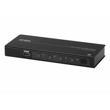ATEN 4-Port True 4K HDMI Switch, HDMI, Metall, Schwarz, 60 Hz, 3 m, 18 Gbit/s