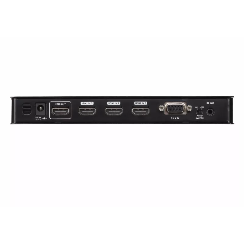 ATEN 4-Port True 4K HDMI Switch, HDMI, Metall, Schwarz, 60 Hz, 3 m, 18 Gbit/s