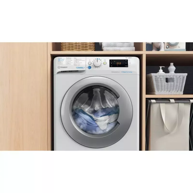 Frontlader-Waschmaschine Indesit BWE 91496X WSV EE — 9 kg, 1400 U/min, A Energie, weiß