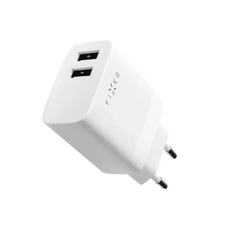 Ladegerät für Mobilgeräte FIXED FIXC17N-2U-WH AC Schnellladung Smartphone Tablet Weiß