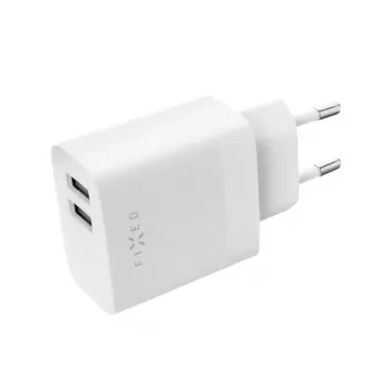 Ladegerät für Mobilgeräte FIXED FIXC17N-2U-WH AC Schnellladung Smartphone Tablet Weiß