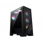 PC-Gehäuse MSI MAG FORGE 120A AIRFLOW Midi-Tower — Schwarz, Tempered Glass, Mesh, 3×120-mm-Frontlüfter, 2×120-mm-Topplüfter, ATX-Unterstützung