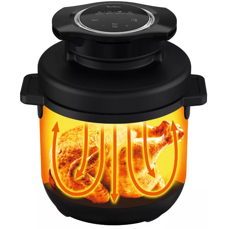 Multicooker-Dampfgarer Tefal Turbo Cuisine & Fry CY7788 — 7,6 l, 1200 W, 15 Programme, schwarz