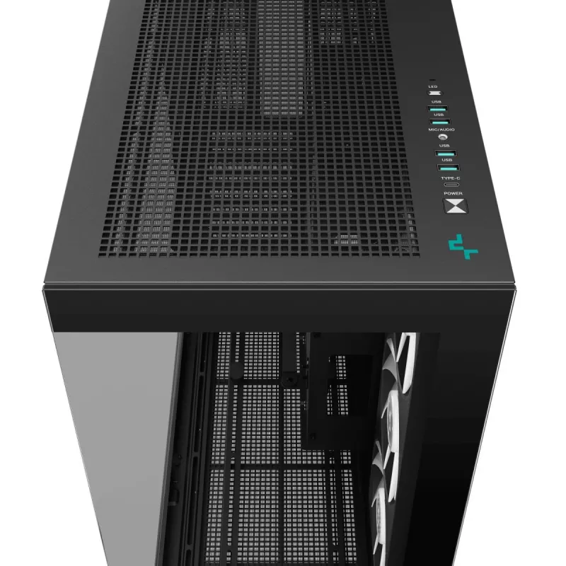 PC-Gehäuse DeepCool CH780 Tower — Full Tower, E-ATX-Unterstützung, gehärtetes Glas, aRGB, USB-C, max. GPU 480 mm