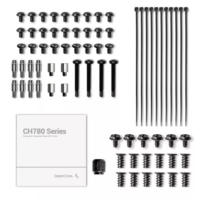 PC-Gehäuse DeepCool CH780 Tower — Full Tower, E-ATX-Unterstützung, gehärtetes Glas, aRGB, USB-C, max. GPU 480 mm