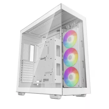PC-Gehäuse DeepCool CH780 WH Tower Weiß — Full Tower, E-ATX, gehärtetes Glas, aRGB, 48 cm GPU, 13,2 cm CPU-Kühler