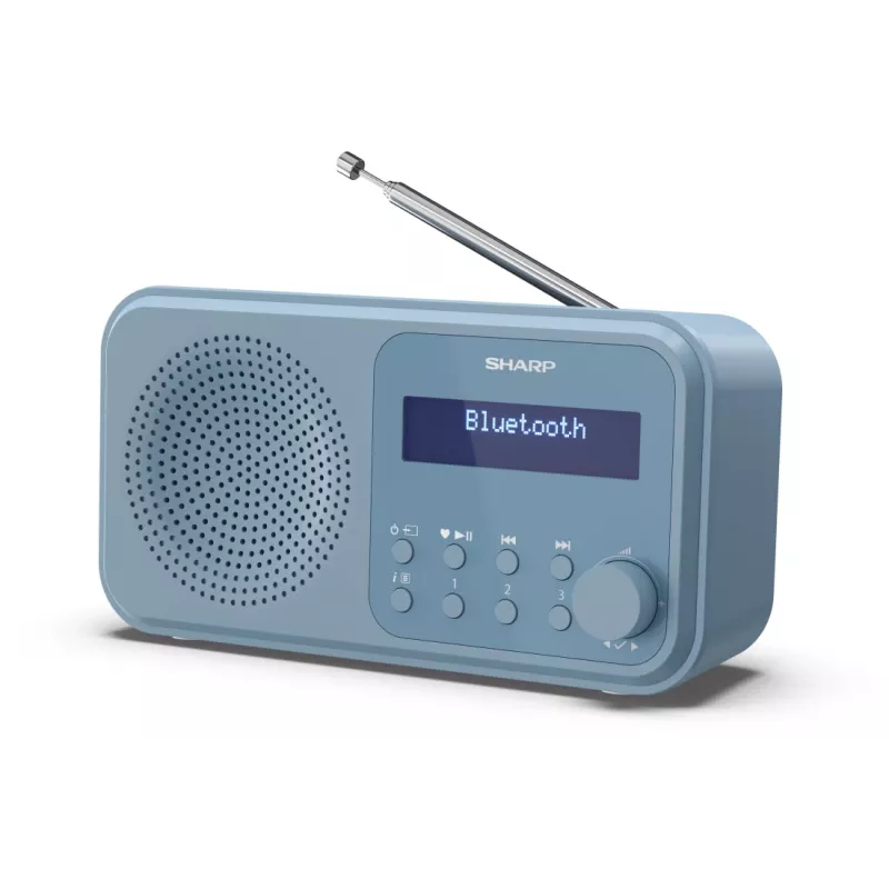 Sharp DR-P420(BL) Tokyo Tragbares Digitalradio, Tragbar, Digital, DAB, DAB+, UKW, Automatischer Suchlauf, Automatische Abstimmung, 2 W, AAC