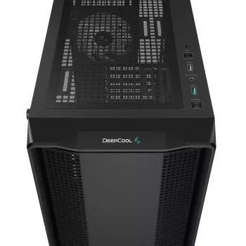 PC-Gehäuse DeepCool CC560 ARGB V2 Midi-Tower Schwarz — ATX/Micro-ATX/Mini-ITX, gehärtetes Glas, aRGB, unterstützt bis zu 370 mm GPU
