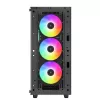 PC-Gehäuse DeepCool CC560 ARGB V2 Midi-Tower Schwarz — ATX/Micro-ATX/Mini-ITX, gehärtetes Glas, aRGB, unterstützt bis zu 370 mm GPU