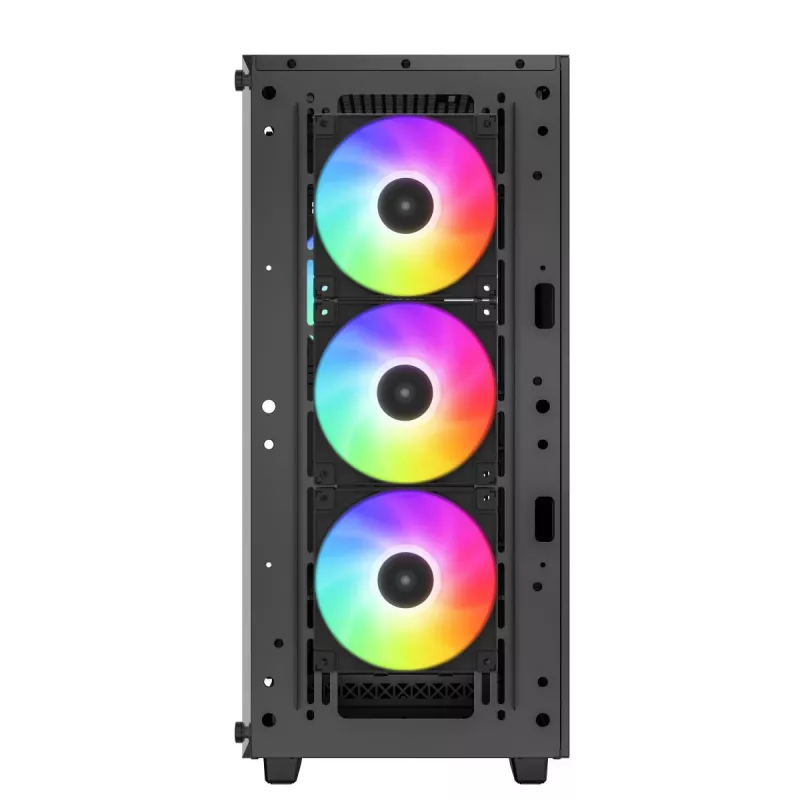 PC-Gehäuse DeepCool CC560 ARGB V2 Midi-Tower Schwarz — ATX/Micro-ATX/Mini-ITX, gehärtetes Glas, aRGB, unterstützt bis zu 370 mm GPU