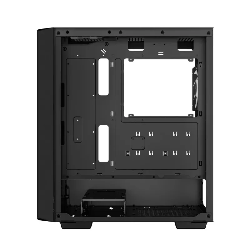 PC-Gehäuse DeepCool CC560 ARGB V2 Midi-Tower Schwarz — ATX/Micro-ATX/Mini-ITX, gehärtetes Glas, aRGB, unterstützt bis zu 370 mm GPU