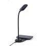 GEMBIRD Schreibtischlampe mit kabellosem Ladegerät, Schwarz
