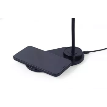 GEMBIRD Schreibtischlampe mit kabellosem Ladegerät, Schwarz