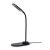 GEMBIRD Schreibtischlampe mit kabellosem Ladegerät, Schwarz