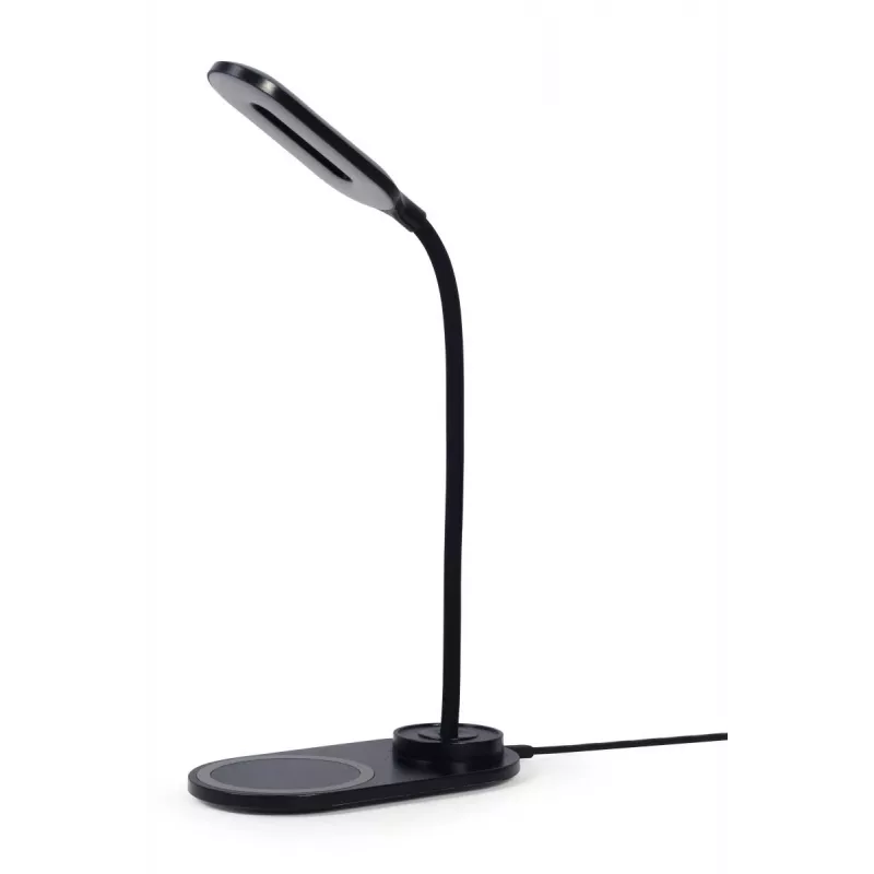 GEMBIRD Schreibtischlampe mit kabellosem Ladegerät, Schwarz
