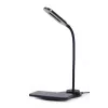 GEMBIRD Schreibtischlampe mit kabellosem Ladegerät, Schwarz