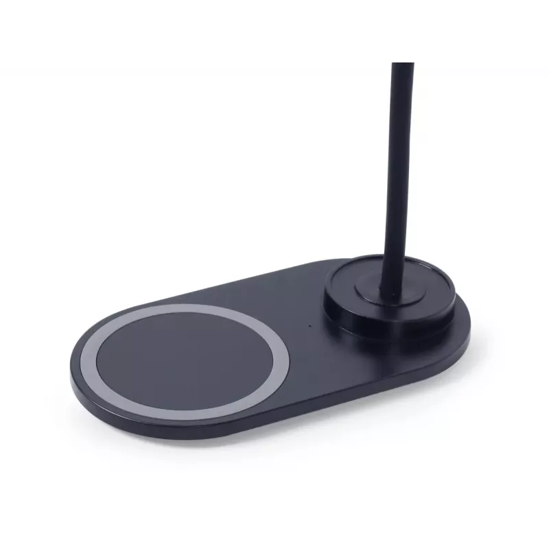 GEMBIRD Schreibtischlampe mit kabellosem Ladegerät, Schwarz