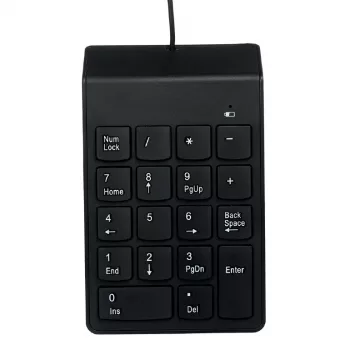 Numerischer Tastenblock GEMBIRD KPD-U-03 USB 18 Tasten Scissorswitch, 1,45 m Kabel, schwarz