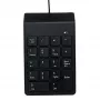 Numerischer Tastenblock GEMBIRD KPD-U-03 USB 18 Tasten Scissorswitch, 1,45 m Kabel, schwarz
