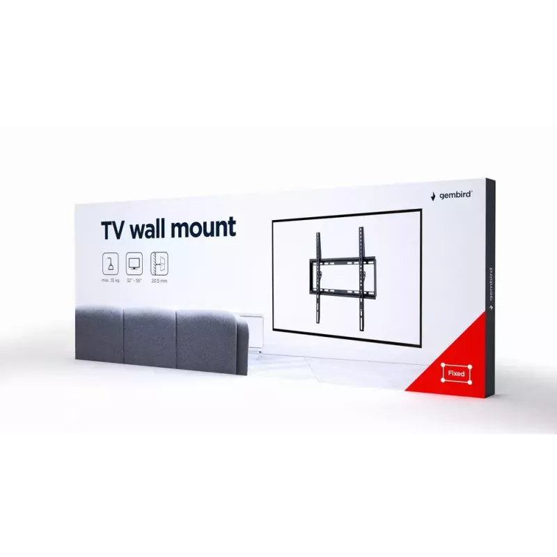 TV-Halterung Gembird WM-55F-04 Schwarz 55 Zoll 35 kg Tragfähigkeit