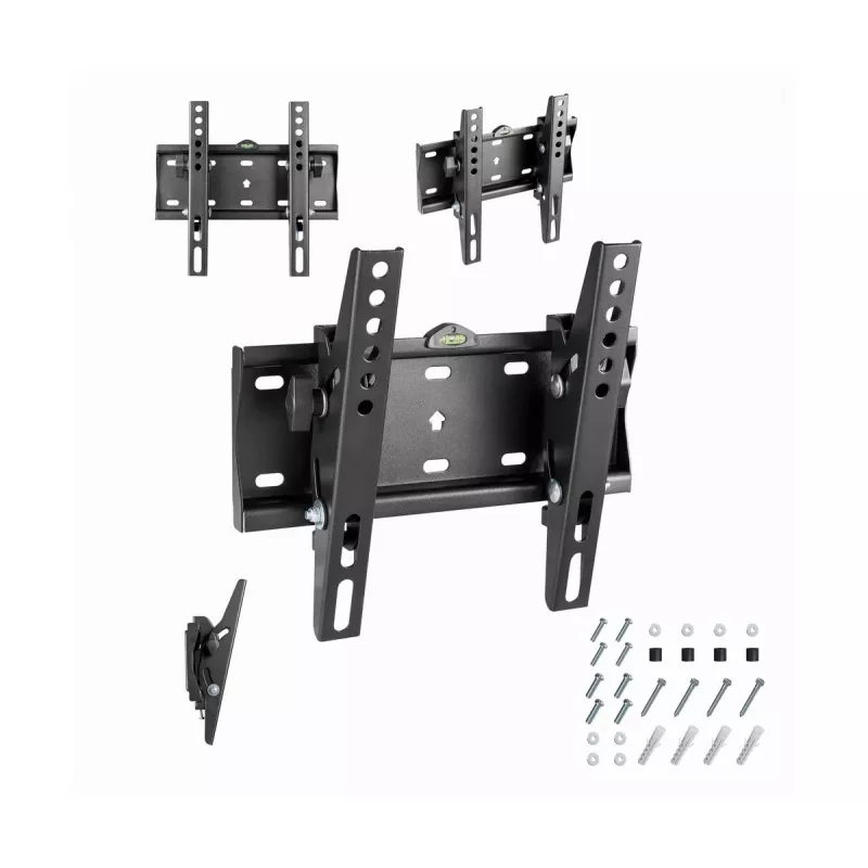 Wand-TV-Halterung Gembird WM-42T-02 für 23-Zoll–42-Zoll-TVs, neigbar -12°/+12°, VESA 75x75–200x200, 30 kg, schwarz, 5,3 cm