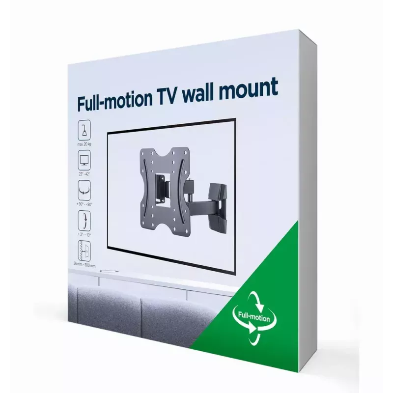 TV-Wandhalterung Gembird WM-42ST-01 106,7 cm 20 kg Schwarz