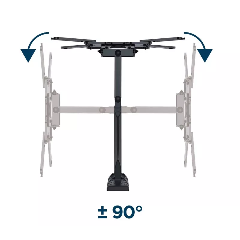 GEMBIRD Premium Vollbewegliche TV-Wandhalterung, 32 Zoll–55 Zoll, 32 kg
