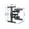 GEMBIRD Full-Motion TV-Wandhalterung, 81,3 cm (32 Zoll) – 165,1 cm (65 Zoll)