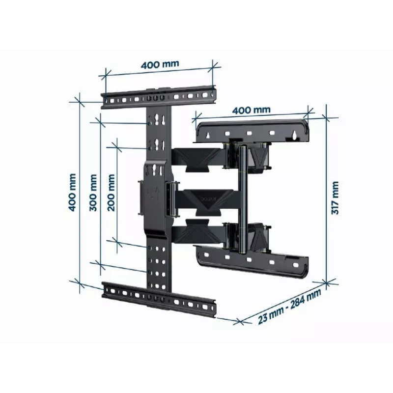 GEMBIRD Full-Motion TV-Wandhalterung, 81,3 cm (32 Zoll) – 165,1 cm (65 Zoll)