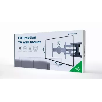 GEMBIRD Rotierende Full-Motion-TV-Wandhalterung, 40 Zoll – 80 Zoll