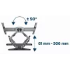 GEMBIRD Rotierende Full-Motion-TV-Wandhalterung, 40 Zoll – 80 Zoll