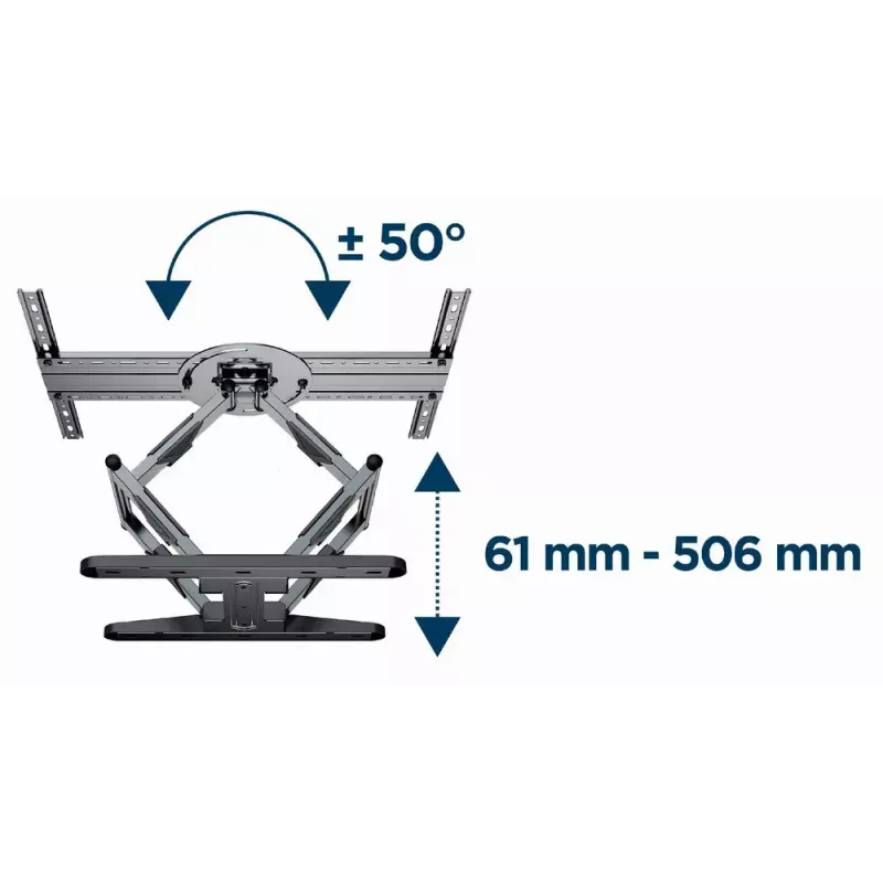 GEMBIRD Rotierende Full-Motion-TV-Wandhalterung, 40 Zoll – 80 Zoll