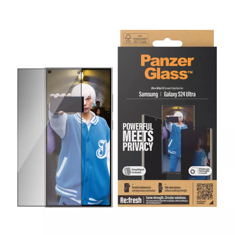 PanzerGlass ® Privacy Screen Protector Samsung Galaxy S24 Ultra | Ultra-Wide Fit mit EasyAligner