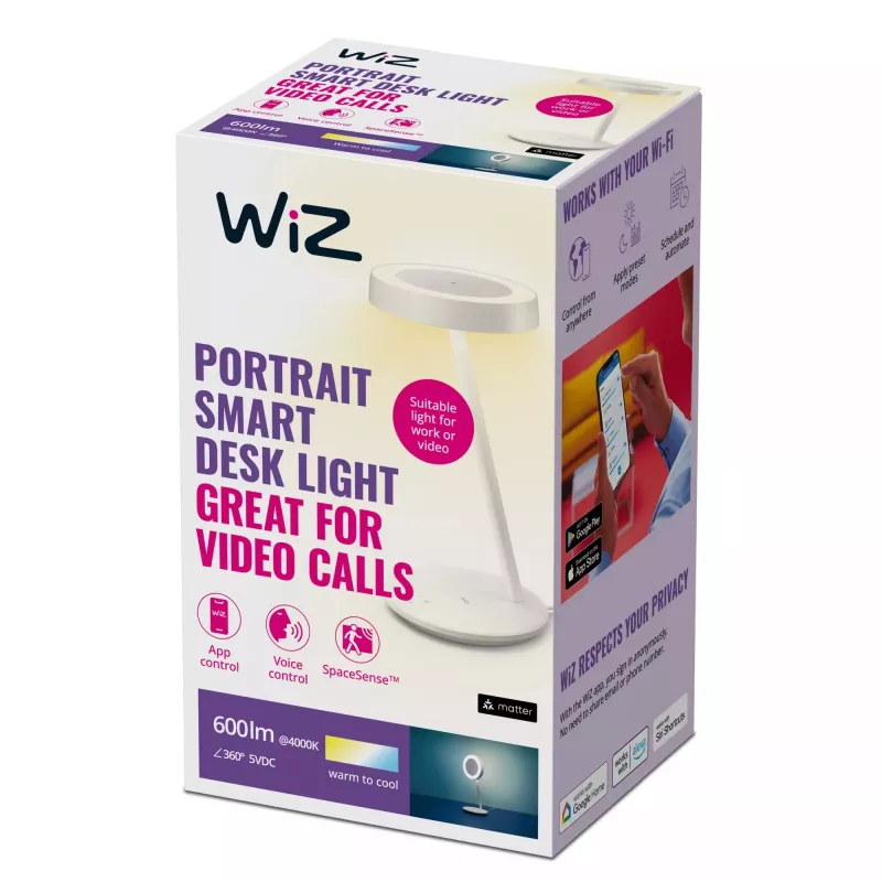 Smart-Tischlampe wizarding world Portrait Desk Lamp — Wi‑Fi, variables Licht, 5V, 195×204×380 mm, weiß