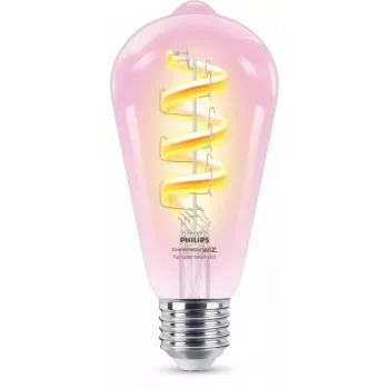 Philips Filament Clear 40 W ST64 E27, Smart Bulb, Wi-Fi/Bluetooth, Transparent, Wi-Fi 4 (802.11n), 802.11b, 802.11g, LED, E27