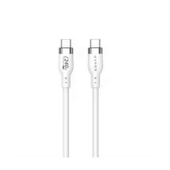 TARGUS Hyper 2m Silikon 240W USB-C-Ladekabel - Weiß