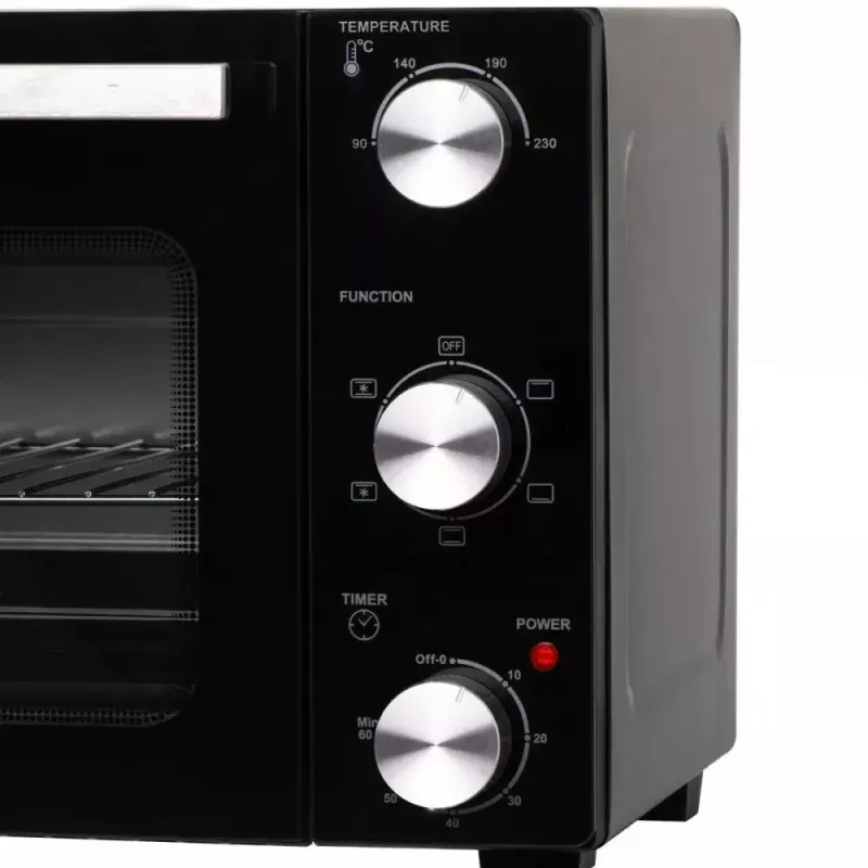 Elektrischer Tischbackofen Adler AD 6024 — kompakt, 22 l Fassungsvermögen, 1300 W, schwarz