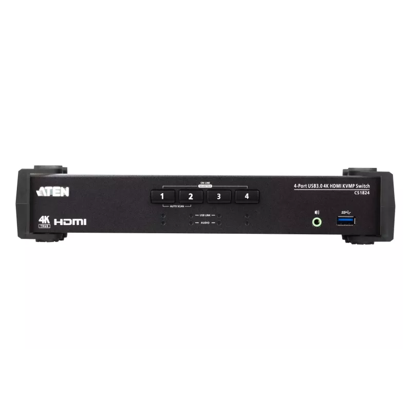 ATEN 4-Port USB 3.0 4K HDMI KVMP™ Switch mit Audio-Mixer-Modus